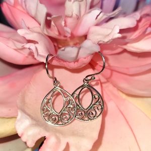 925 Stirling Silver Filigree Earrings